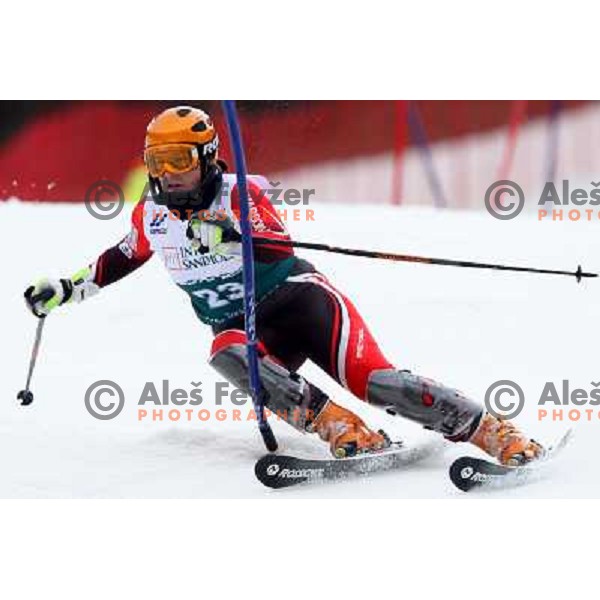 Urska Rabic during first slalom run in Bardonecchia at 23rd Winter Universiade 2007 ,Torino, Italy on 21.01.2007
