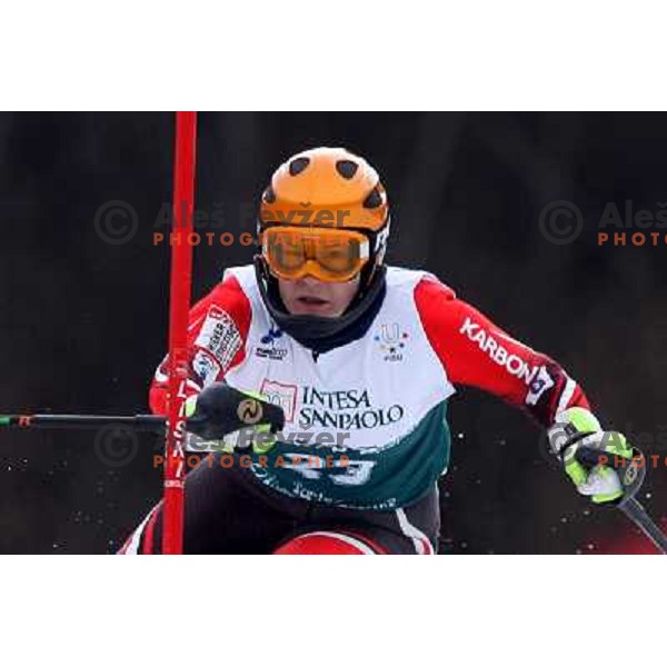 Urska Rabic during first slalom run in Bardonecchia at 23rd Winter Universiade 2007 , Torino, Italy on 21.01.2007