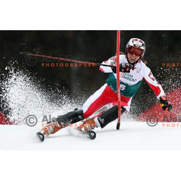 Polish skier during first slalom run in Bardonecchia at 23rd Winter Universiade 2007 , Torino, Italy on 21.01.2007