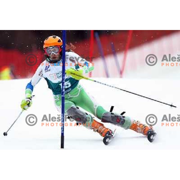 Alenka Kuerner during first slalom run in Bardonecchia at 23rd Winter Universiade 2007 , Torino, Italy on 21.01.2007