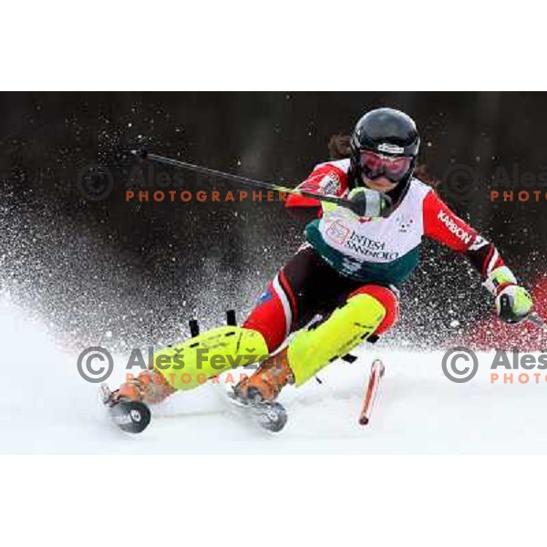 Ana Kobal during first slalom run in Bardonecchia at 23rd Winter Universiade 2007 , Torino, Italy on 21.01.2007