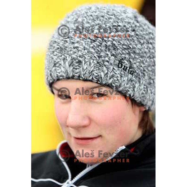 Urska Rabic after first slalom run in Bardonecchia at 23rd Winter Universiade 2007 , Torino, Italy on 21.01.2007