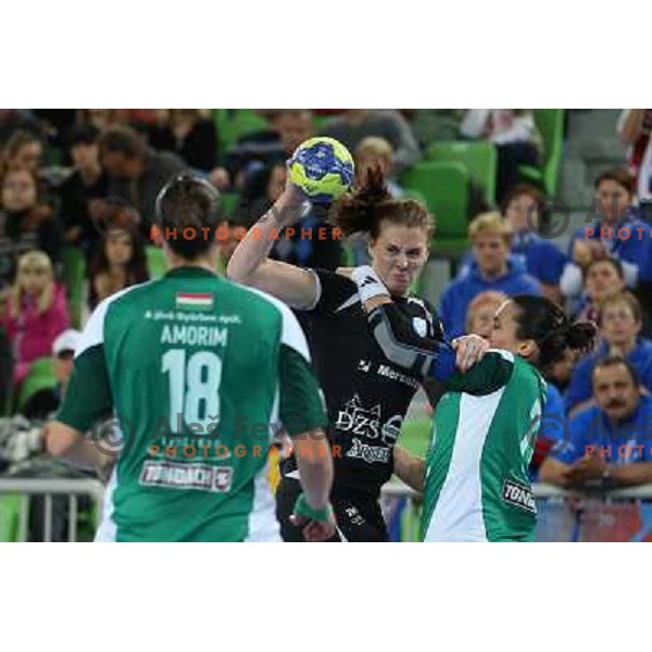 Linne Torstensson of Krim Mercator in action during handball match Krim Mercator-Gyori Audi ETO in round 3 of EHF Women\'s Champions League, played in Arena Stozice, Ljubljana, Slovenia on October 28,2012 