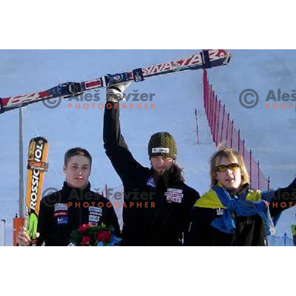 Matic Skube, Filip Trejbal and Petter Robertsson at podium in Bardonecchia
