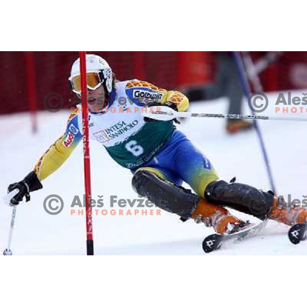 Andre Bjoerk during first slalom run in Bardonecchia at 23rd Winter Universiade 2007 , Torino, Italy on 20.01.2007