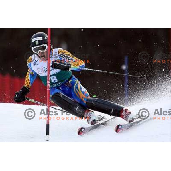 Calle Encoson during first slalom run in Bardonecchia at 23rd Winter Universiade 2007 , Torino, Italy on 20.01.2007