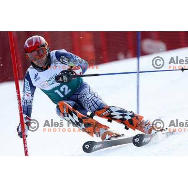 Greg Hardy during first slalom run in Bardonecchia at 23rd Winter Universiade 2007 , Torino, Italy on 20.01.2007