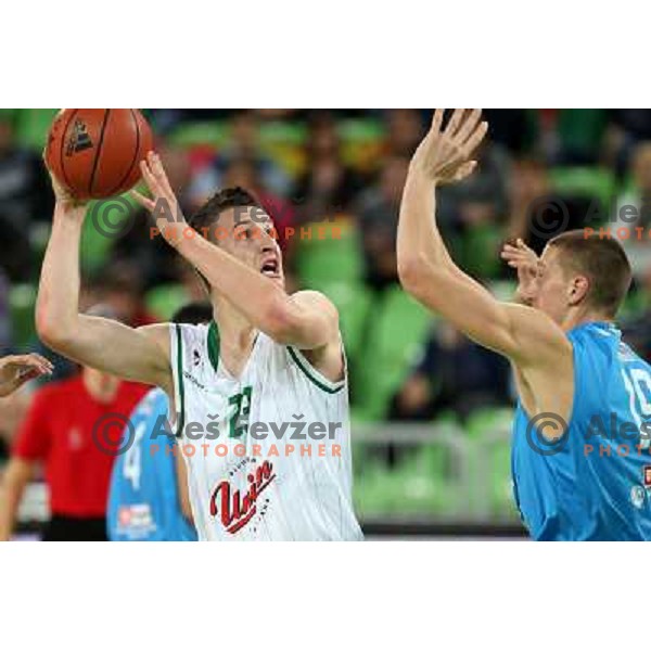 Alen Omic of Union Olimpija in action during basketball match Union Olimpija-MZT Skopje in round 7 of ABA league, played in Arena Stozice, Ljubljana, Slovenia on November 5, 2012 