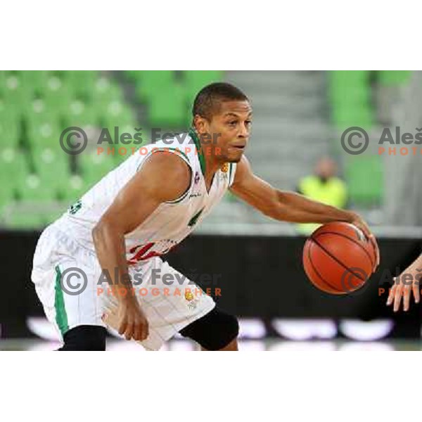 Dominic Waters of Union Olimpija in action during basketball match Union Olimpija-MZT Skopje in round 7 of ABA league, played in Arena Stozice, Ljubljana, Slovenia on November 5, 2012 