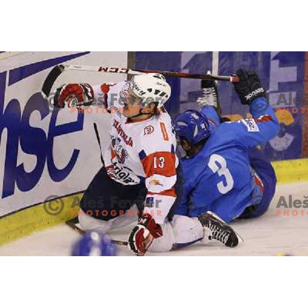 Gasper Kopitar of Slovenia in action during ice-hockey match Slovenia-Italy at EIHC challenge tournament in Hala Tivoli, Ljubljana, Slovenia on November 8,2012 