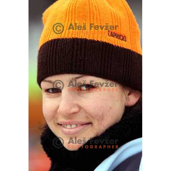 Ana Kobal after first slalom run in Bardonecchia at 23rd Winter Universiade 2007 , Torino, Italy on 21.01.2007