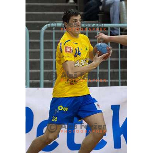 Nemaja Zelenovic in action during handball match Maribor Branik - Celje pivovarno Laško, 1.NLB leasing league, played in Tabor Hall in Maribor, Slovenija on November 10, 2012 