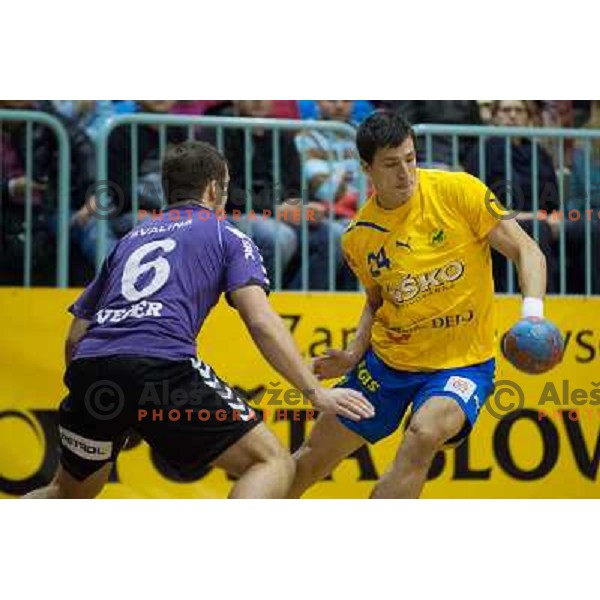 Nemaja Zelenovic in action during handball match Maribor Branik - Celje pivovarno Laško, 1.NLB leasing league, played in Tabor Hall in Maribor, Slovenija on November 10, 2012 