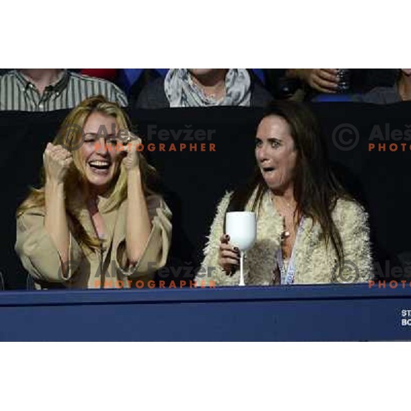 Fans of Novak Djokovic of Serbia, winner of ATP World Tour Finals tournament in O2 Arena, London, Great Britain on November 12, 2012 