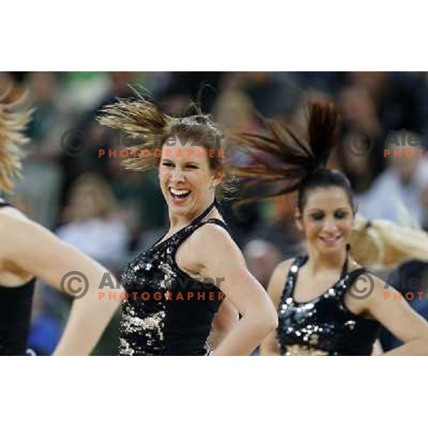 Zmajcice -Dragon Ladies of Union Olimpija in action during basketball game Union Olimpija Ljubljana- Mapooro Cantu in round 6 of Turkish Airlines Euroleague 2012/13 played in Arena Stozice, Ljubljana, Slovenia on November 15, 2012 
