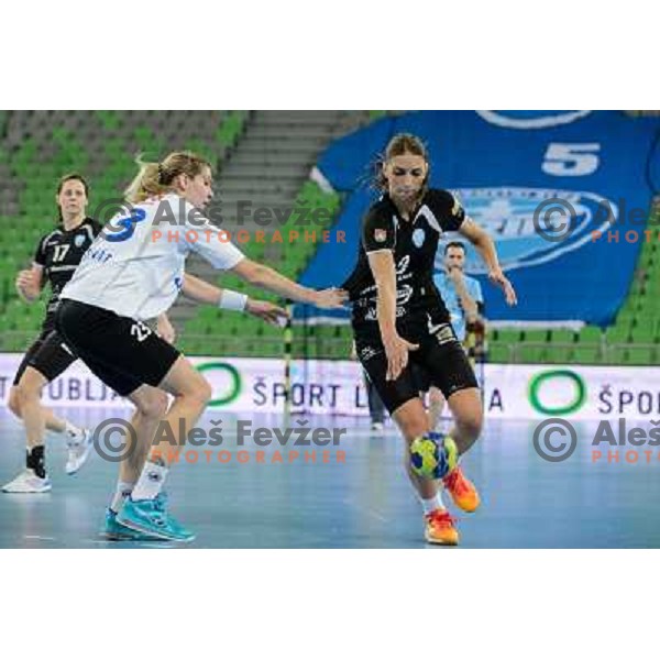 Andrea Penezic of Krim Mercator in action during handball match Krim Mercator - Podravka in EHF Women\'s Champion league, played in Arena Stozice, Ljubljana, Slovenia on November 18, 2012 