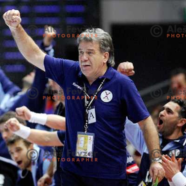 22.01.2007 - Wetzlar - Handball World Championship - Tunisia - Slovenia Kasim Kamenica Celebrates