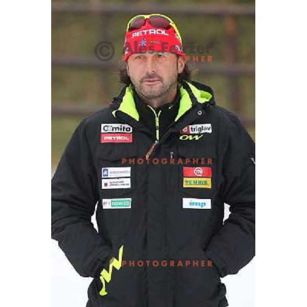 Tamas Kos of Slovenia Biathlon team during practice session at Pokljuka Biathlon centre in Slovenia on November 19, 2012 
