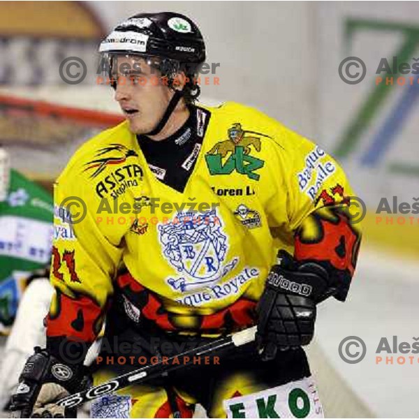  Jaka Avgustincic during semi-final of Interliga match ZM Olimpija- BR Slavija in Hala Tivoli, Ljubljana, Slovenia 23.1.2007