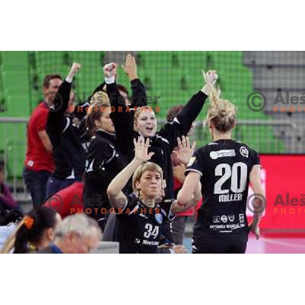 Tamara Mavsar of Krim Mercator in action during handball match Krim Mercator - Podravka in EHF Women\'s Champion league, played in Arena Stozice, Ljubljana, Slovenia on November 18, 2012 