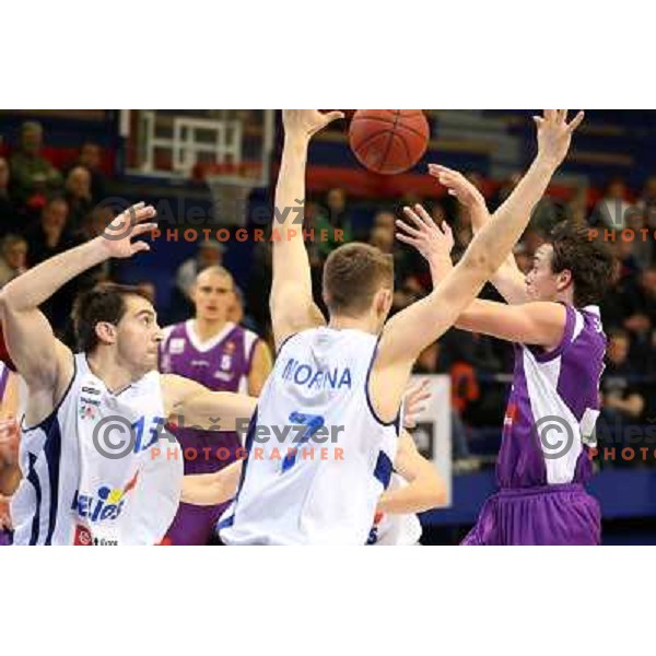 Bojan Jovanovic of Maribor Messer in action during basketball match Helios Domzale-Maribor Messer in round 7 of Telemach league, played in Domzale Sports Hall, Slovenia on December1, 2012 