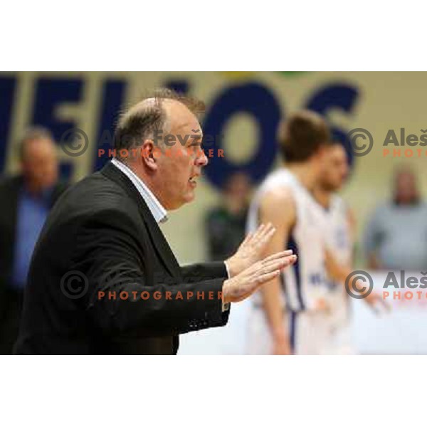 Igor Kuzma, head coach of Maribor Messer in action during basketball match Helios Domzale-Maribor Messer in round 7 of Telemach league, played in Domzale Sports Hall, Slovenia on December1, 2012 