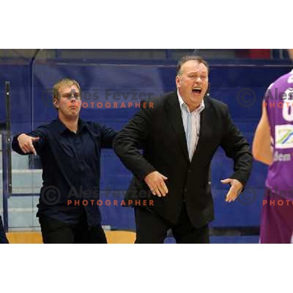 Igor Kuzma, head coach of Maribor Messer in action during basketball match Helios Domzale-Maribor Messer in round 7 of Telemach league, played in Domzale Sports Hall, Slovenia on December1, 2012 
