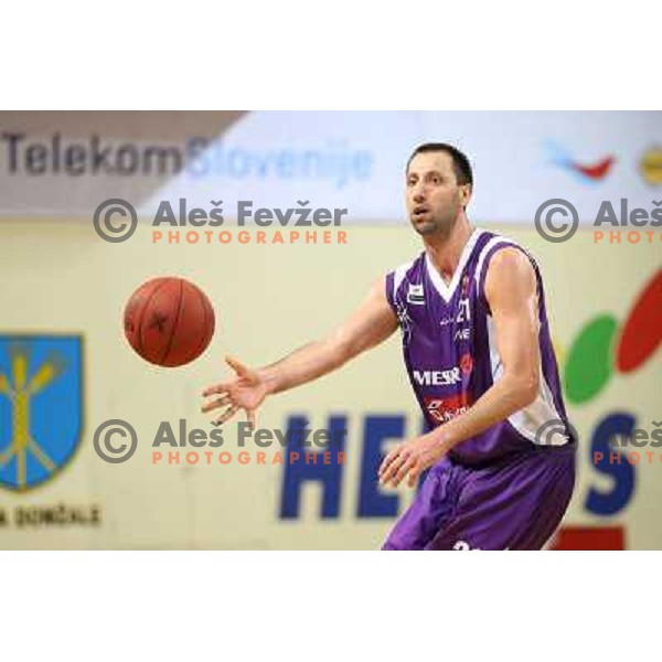 Esmir Rizvic of Maribor Messer in action during basketball match Helios Domzale-Maribor Messer in round 7 of Telemach league, played in Domzale Sports Hall, Slovenia on December1, 2012 