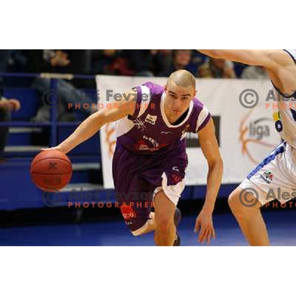 Igor Maric of Maribor Messer in action during basketball match Helios Domzale-Maribor Messer in round 7 of Telemach league, played in Domzale Sports Hall, Slovenia on December1, 2012 