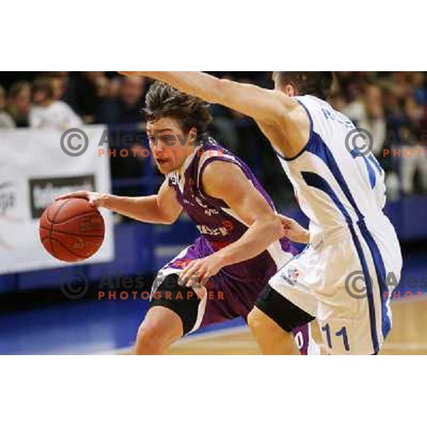 Bojan Jovanovic of Maribor Messer in action during basketball match Helios Domzale-Maribor Messer in round 7 of Telemach league, played in Domzale Sports Hall, Slovenia on December1, 2012 