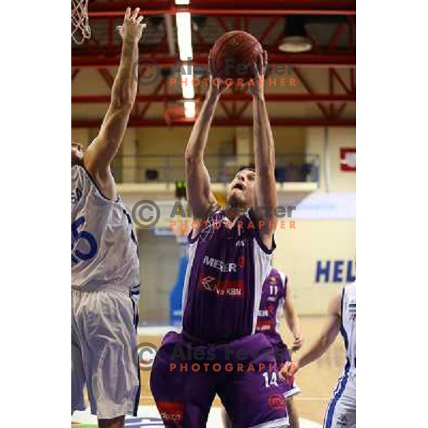 Igor Josipovic of Maribor Messer in action during basketball match Helios Domzale-Maribor Messer in round 7 of Telemach league, played in Domzale Sports Hall, Slovenia on December1, 2012 