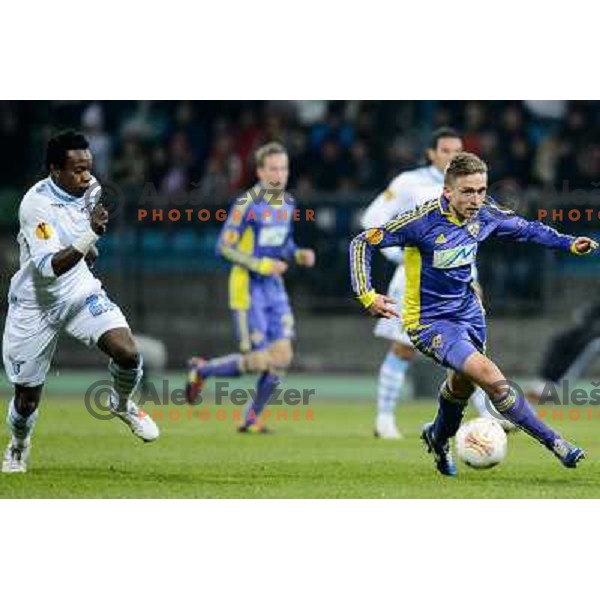 Dejan Mezga of Nk Maribor in action during football match Maribor - Lazio, UEFA Europa league 2012-2013 Group Stage, Ljudski Vrt, Maribor, 06.12.2012 
