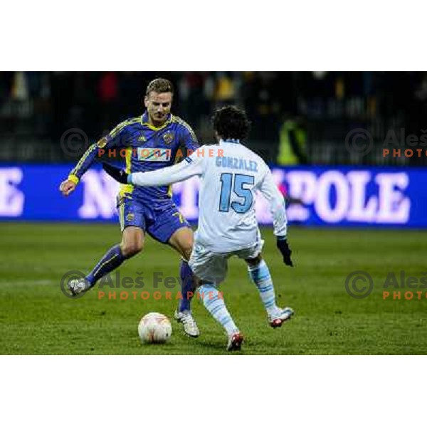 Ales Mertelj of Nk Maribor in action during football match Maribor - Lazio, UEFA Europa league 2012-2013 Group Stage, Ljudski Vrt, Maribor, 06.12.2012 