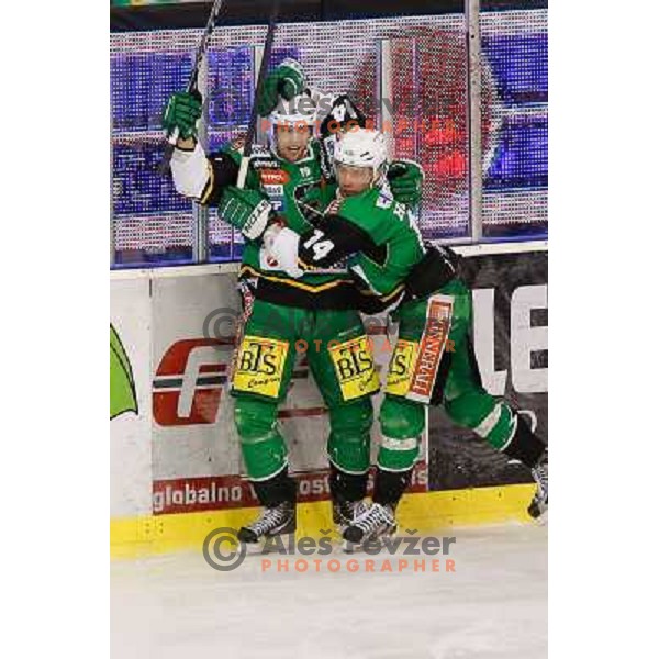 Action during ice hockey match Telemach Olimpija Ljubljana- KHL Medvescak Zagreb in round 28 of Ebel league 2012/13 played in Hala Tivoli, Ljubljana, Slovenia on December 7th , 2012 