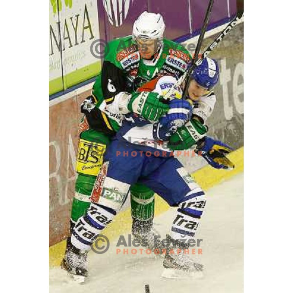 Action during ice hockey match Telemach Olimpija Ljubljana- KHL Medvescak Zagreb in round 28 of Ebel league 2012/13 played in Hala Tivoli, Ljubljana, Slovenia on December 7th , 2012 