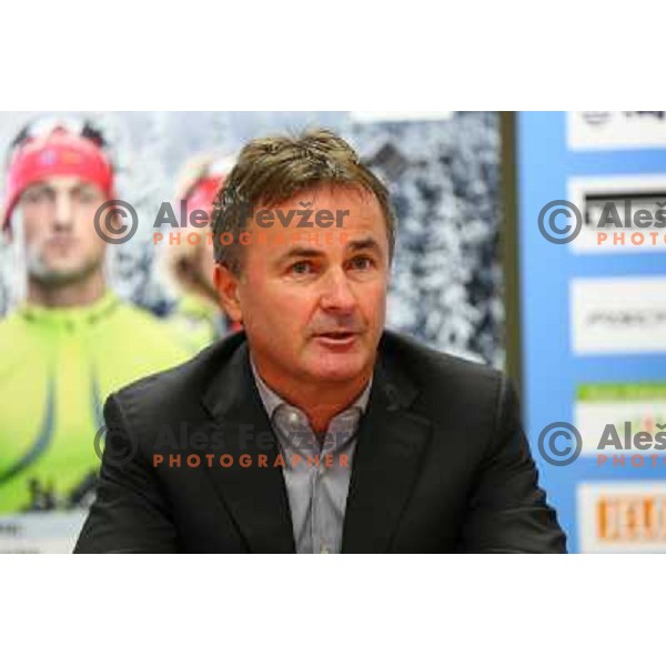 Primoz Ulaga, SZS president, at E.On IBU World Cup Biathlon Pokljuka 2012 press conference, Ljubljana, Slovenia on December 10, 2012