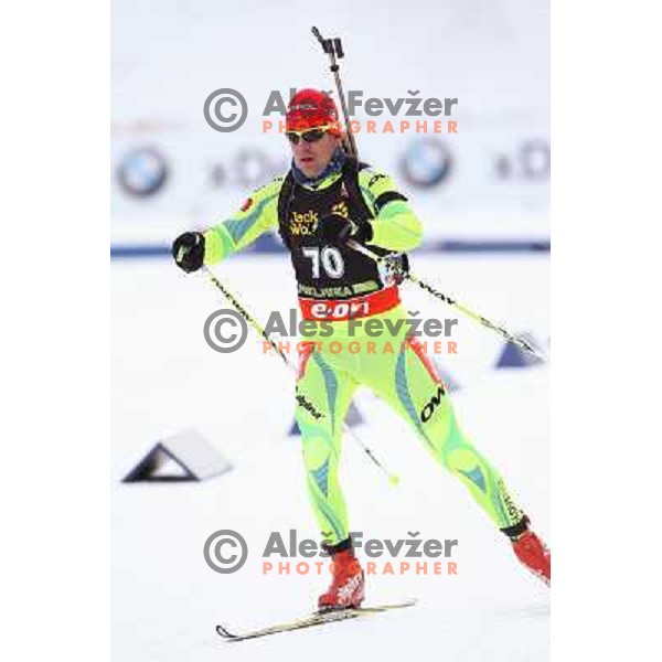 Janez Maric during E.On IBU World Cup Biathlon 2012, Men 10km Sprint, Pokljuka, Slovenija on December 13, 2012 