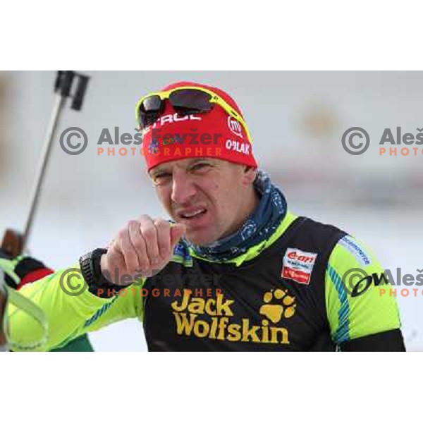 Janez Maric during E.On IBU World Cup Biathlon 2012, Men 10km Sprint, Pokljuka, Slovenija on December 13, 2012 