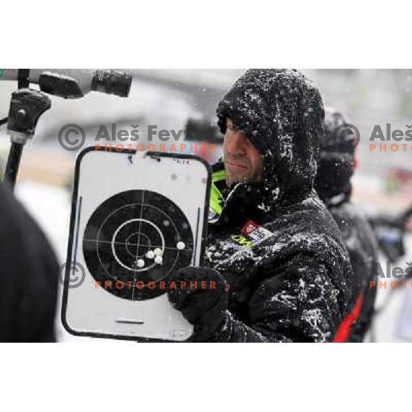 Uros Velepec during Biathlon Team Slovenia Men practice session during E.On IBU World Cup Biathlon, Pokljuka, Slovenia 