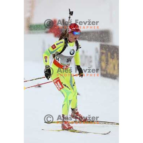 Lili Drcar during E.On IBU World Cup Biathlon 2012, Women 7.5km Sprint, Pokljuka, Slovenia on December 14, 2012 