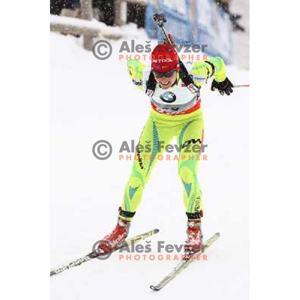 Andreja Mali during E.On IBU World Cup Biathlon 2012, Women 7.5km Sprint, Pokljuka, Slovenia on December 14, 2012 