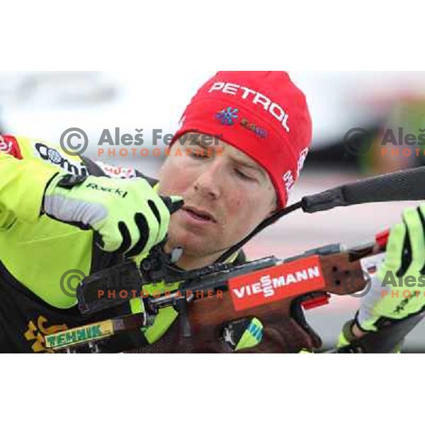 Peter Dokl during E.On IBU World Cup Biathlon 2012, Men 12.5km pursuit, Pokljuka, Slovenia on December 15, 2012 