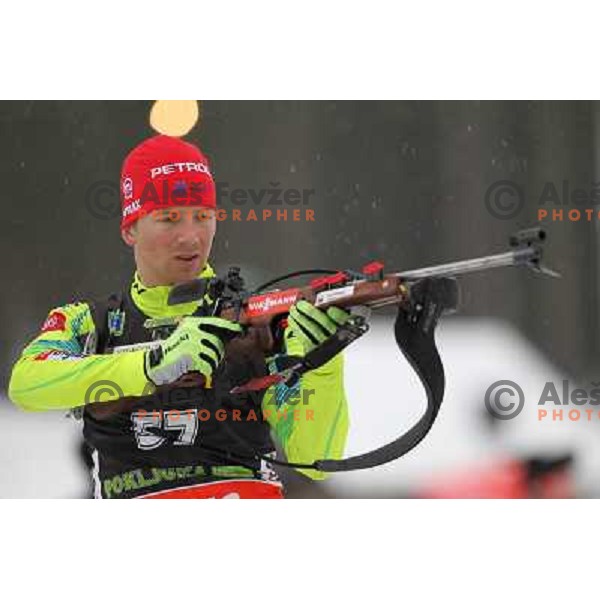 Peter Dokl during E.On IBU World Cup Biathlon 2012, Men 12.5km pursuit, Pokljuka, Slovenia on December 15, 2012 