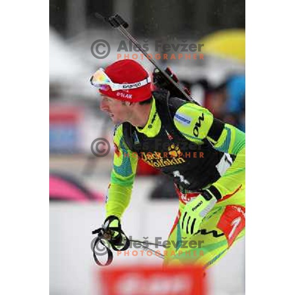 Jakov Fak during E.On IBU World Cup Biathlon Men 12.5km Pursuit, Pokljuka, slovenia on December 15, 2012, 