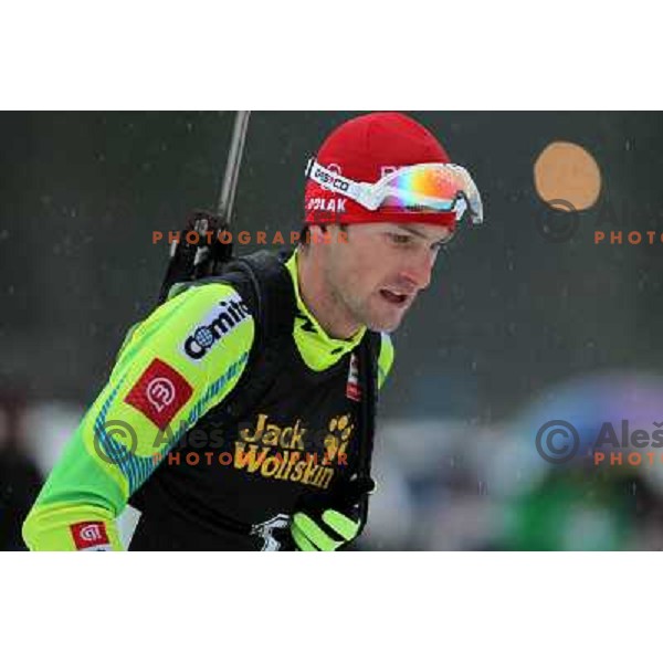Jakov Fak during E.On IBU World Cup Biathlon Men 12.5km Pursuit, Pokljuka, slovenia on December 15, 2012, 