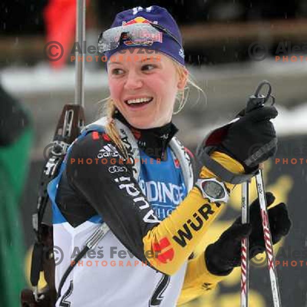 Miriam Gossner during E.On IBU World Cup Biathlon, Pokljuka, Slovenia on December 15, 2012 