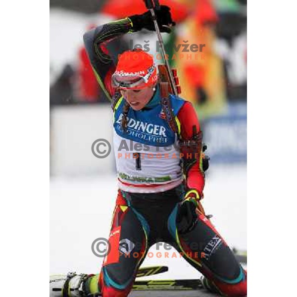 Gabriela Soukalova during E.On IBU World Cup Biathlon, Pokljuka, Slovenia on December 15, 2012 