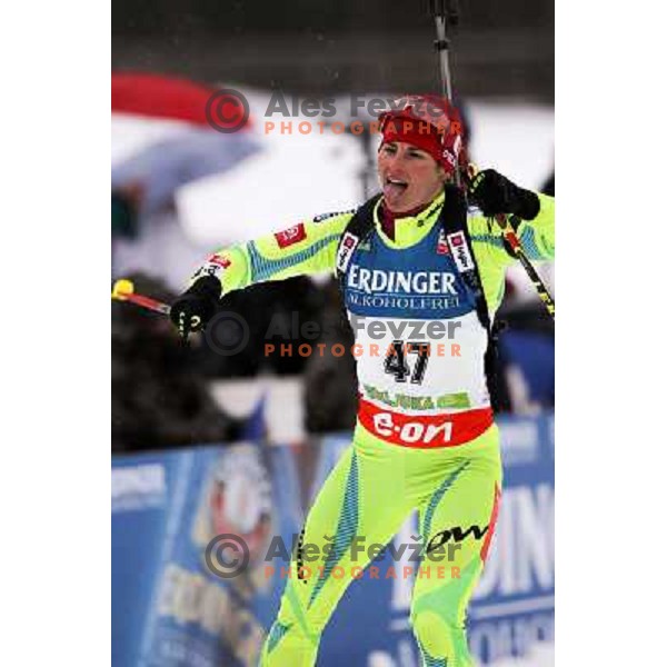 Andreja Mali during E.On IBU World Cup Biathlon, Pokljuka, Slovenia on December 15, 2012 