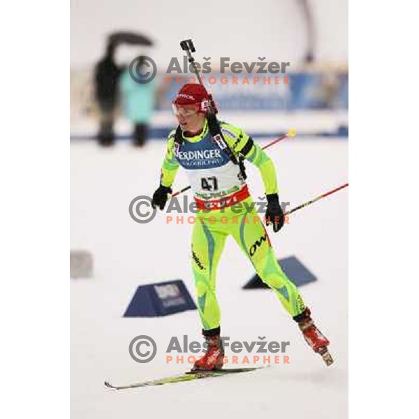 Andreja Mali during E.On IBU World Cup Biathlon, Pokljuka, Slovenia on December 15, 2012 