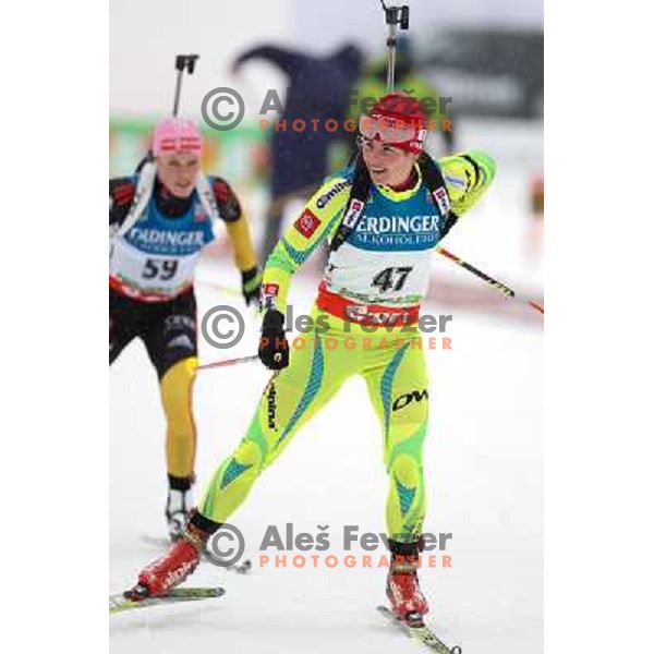 Andreja Mali during E.On IBU World Cup Biathlon, Pokljuka, Slovenia on December 15, 2012 